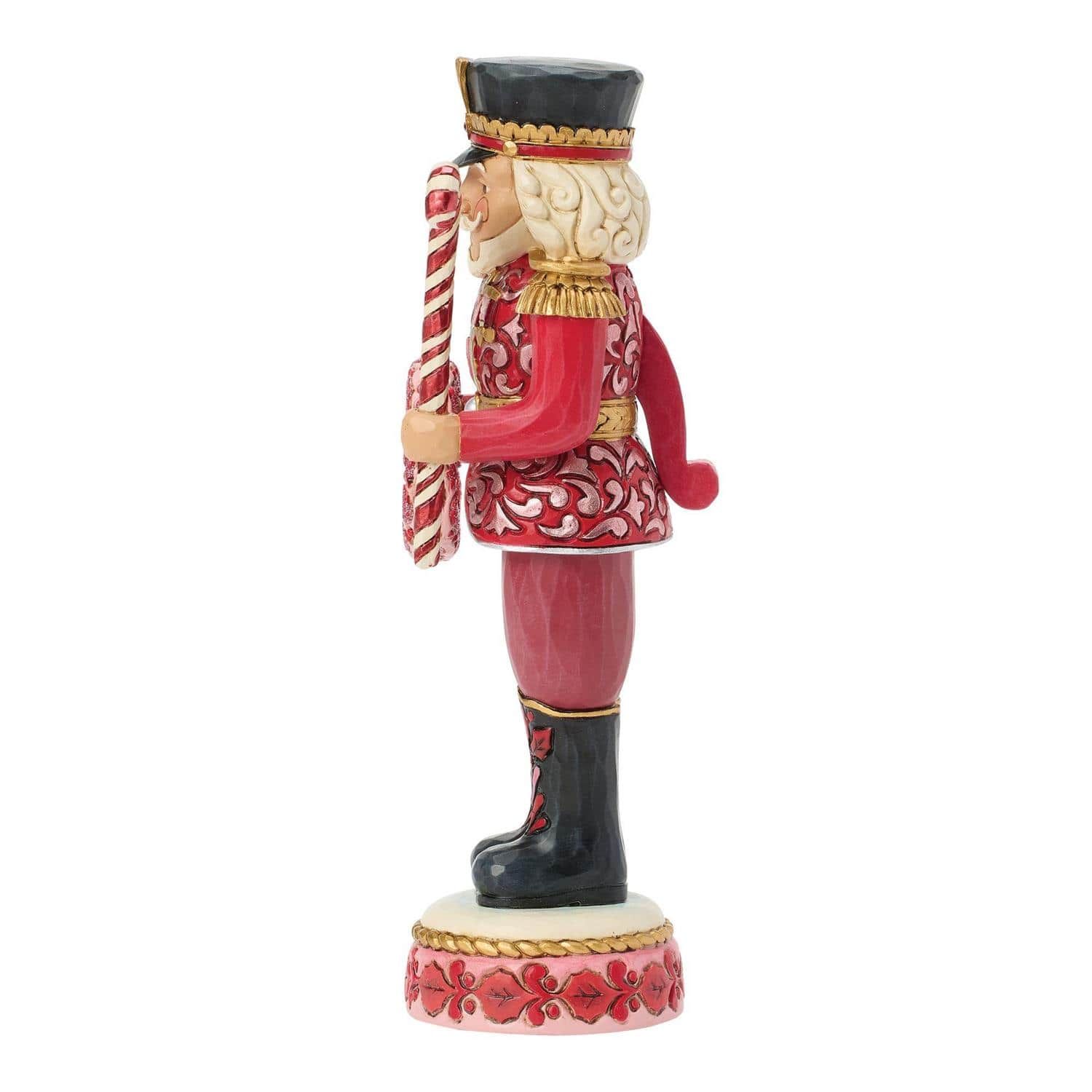 Heartwood Creek Toy Soldier Nutcracker Pink and Red Figurine By Jim Shore