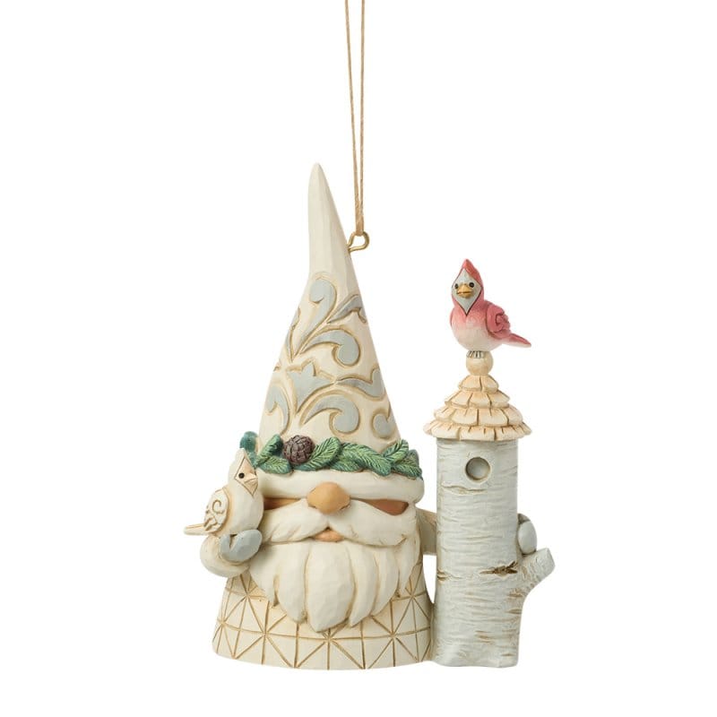 Heartwood Creek Woodland Gnome With Birdhouse Hanging Ornament By Jim Shore