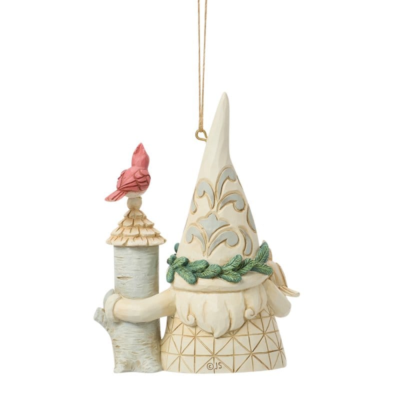 Heartwood Creek Woodland Gnome With Birdhouse Hanging Ornament By Jim Shore