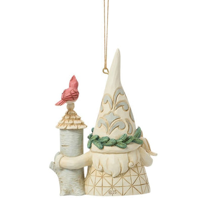 Heartwood Creek Woodland Gnome With Birdhouse Hanging Ornament By Jim Shore