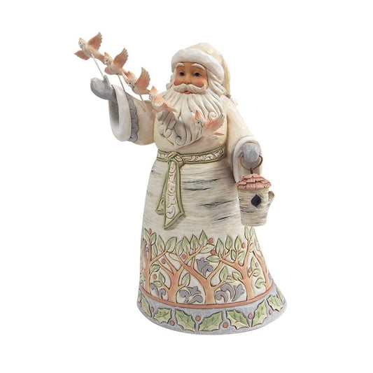 Heartwood Creek Woodland Santa Flying Cardinl Figurine By Jim Shore