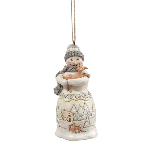 Heartwood Creek Woodland Snowman Hanging Ornament By Jim Shore