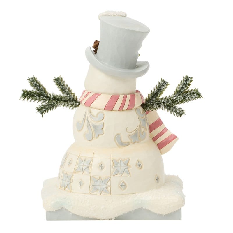 Heartwood Creek Woodland Snowman Top Hat Figurine By Jim Shore