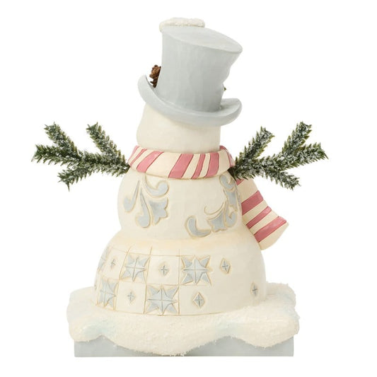 Heartwood Creek Woodland Snowman Top Hat Figurine By Jim Shore