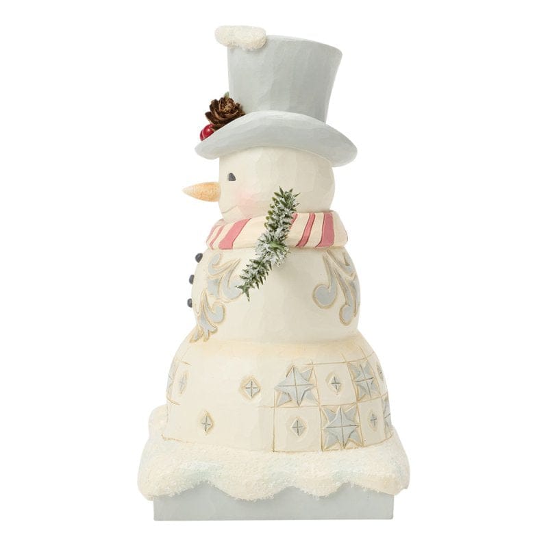 Heartwood Creek Woodland Snowman Top Hat Figurine By Jim Shore