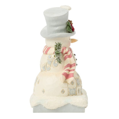 Heartwood Creek Woodland Snowman Top Hat Figurine By Jim Shore