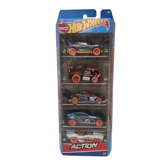 Hot Wheels 5 Car Pack Action Red Packaging