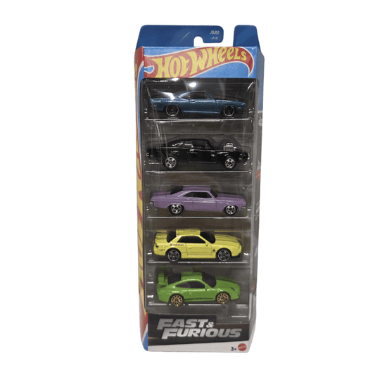 Hot Wheels 5 Car Pack Fasr & Furious Logo Packaging
