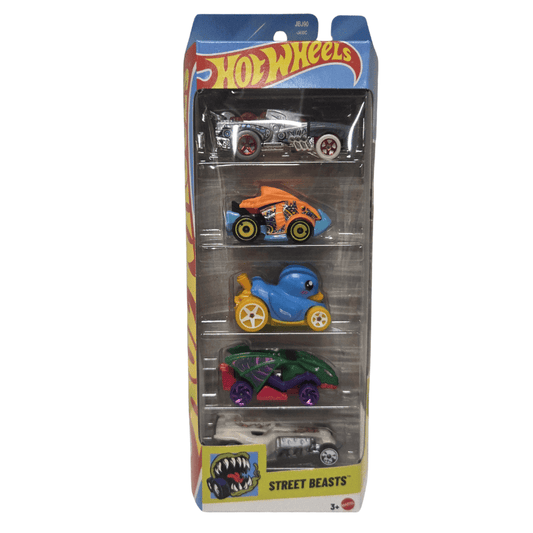 Hot Wheels 5 Car Pack Street Beasts Green Packaging