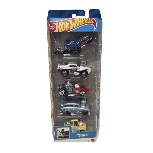 Hot Wheels 5 Car Pack Tooned turquoise Packaging
