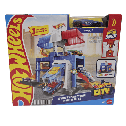 Hot Wheels City Downtown Police Tower With Blue Car 2025 Edition