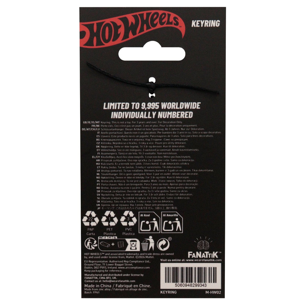 Hot Wheels Limited Edition Race 'Em Collect 'Em Keyring