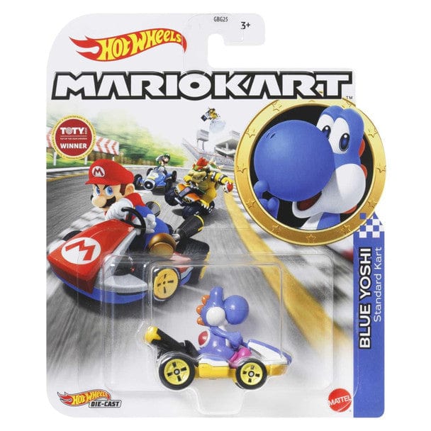 Hot Wheels Mario Kart Blue Yoshi Standard Kart