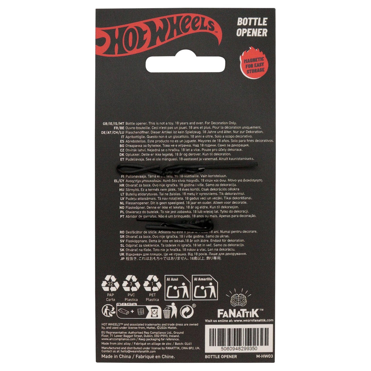 Hot Wheels Piston Magnetic Bottle Opener