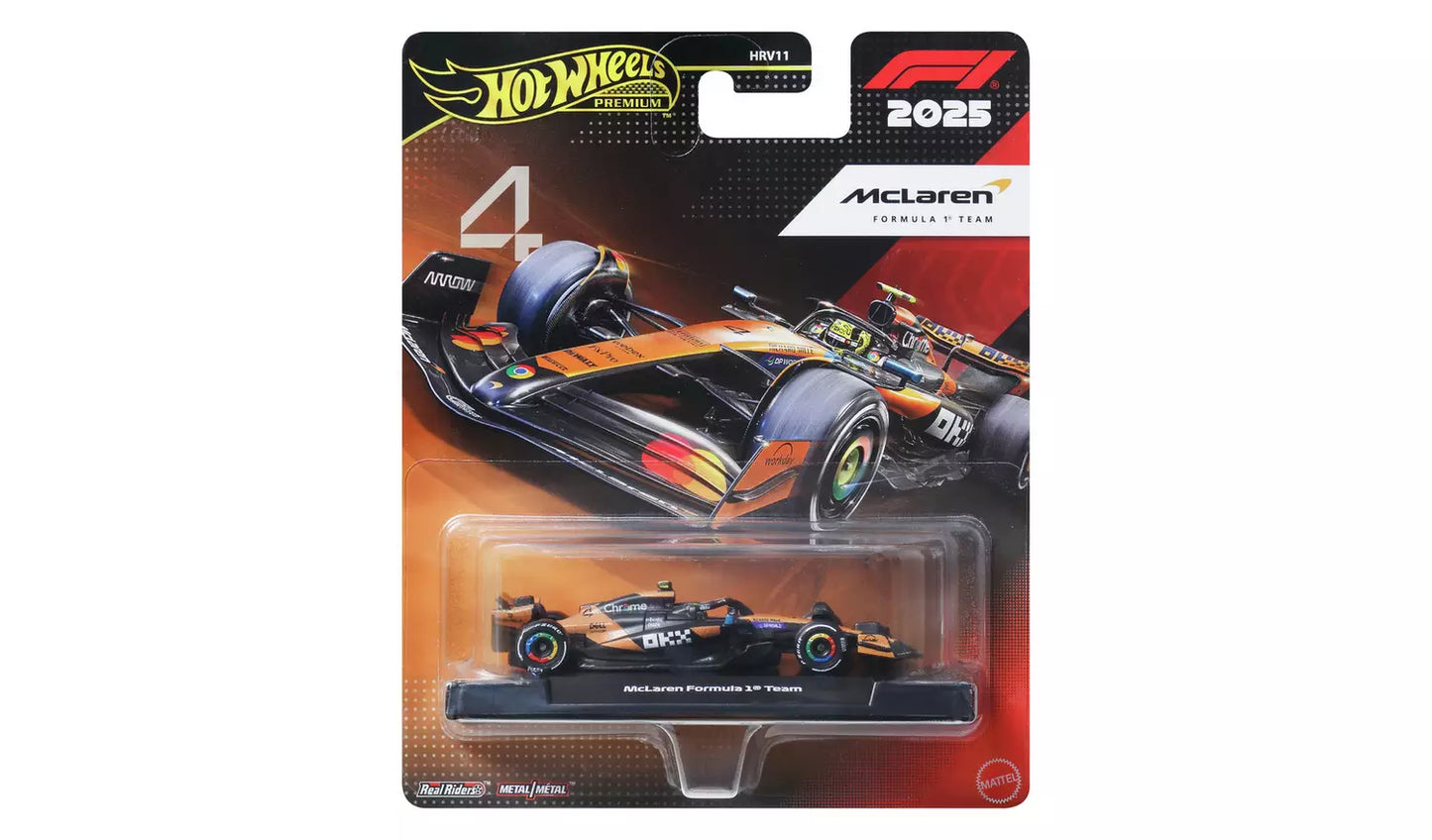 Hot Wheels Premium F1 Race Cars McLaren Formula 1 Team Lando Norris