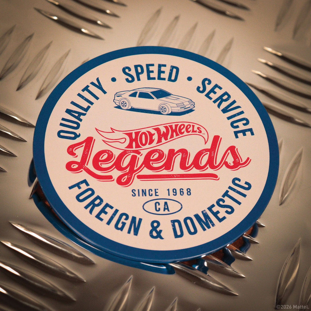 Hot Wheels Set of Four Printed Metal Coasters