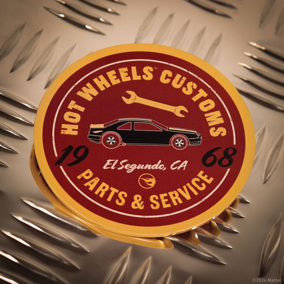 Hot Wheels Set of Four Printed Metal Coasters