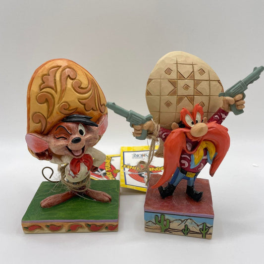 Jim Shore Looney Tunes Yosemite Sam and Speedy Gonzalez Double Pack Figurines