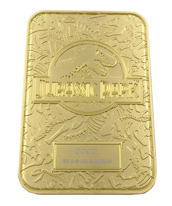 Jurassic Park Welcome Gates  24k Gold Ingot