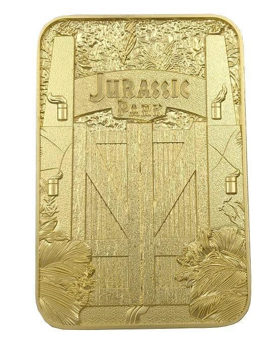 Jurassic Park Welcome Gates  24k Gold Ingot