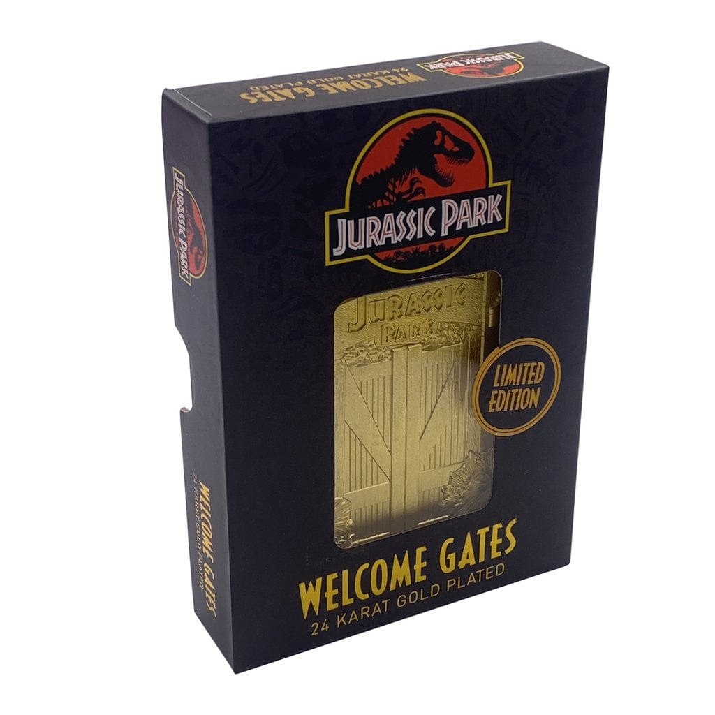 Jurassic Park Welcome Gates  24k Gold Ingot