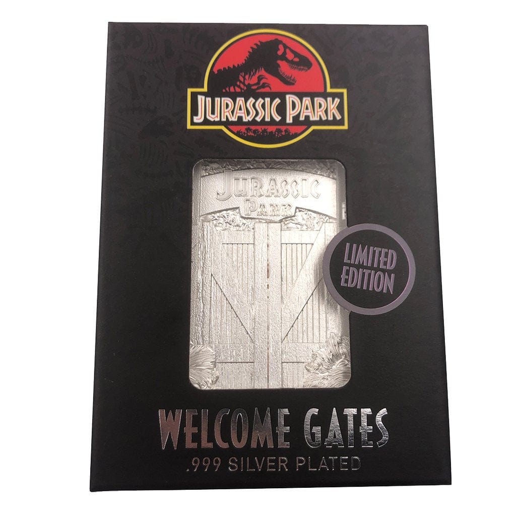 Jurassic Park Welcome Gates .999 Silver Plated Ingot