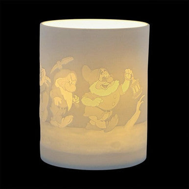 Disney Enchanting Collection 4 Pack Lithophane Ceramic Lamps (Lion King, Peter Pan, Snow White & Beauty and the Beast)