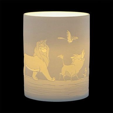 Disney Enchanting Collection 4 Pack Lithophane Ceramic Lamps (Lion King, Peter Pan, Snow White & Beauty and the Beast)