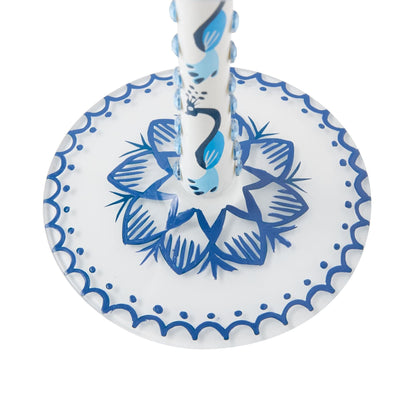 Lolita Blue Menagerie Wine Glass