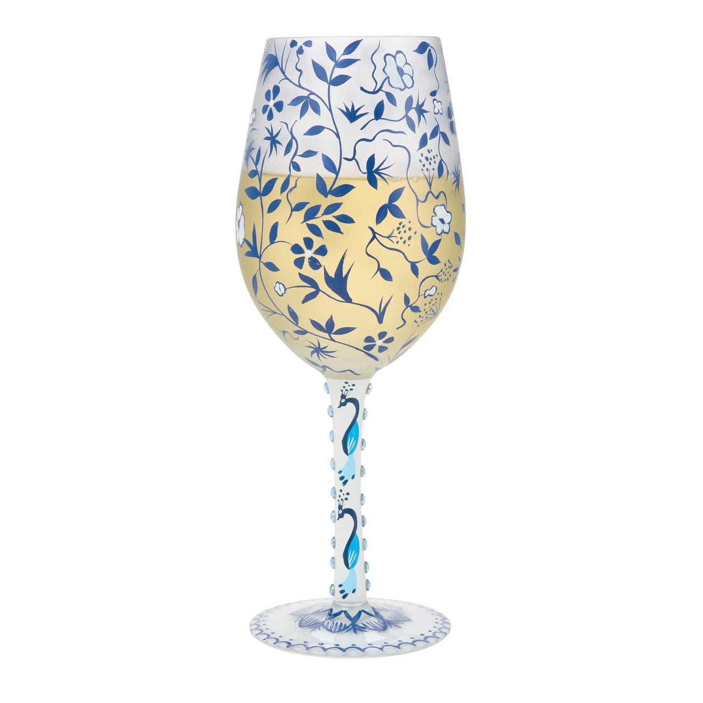 Lolita Blue Menagerie Wine Glass