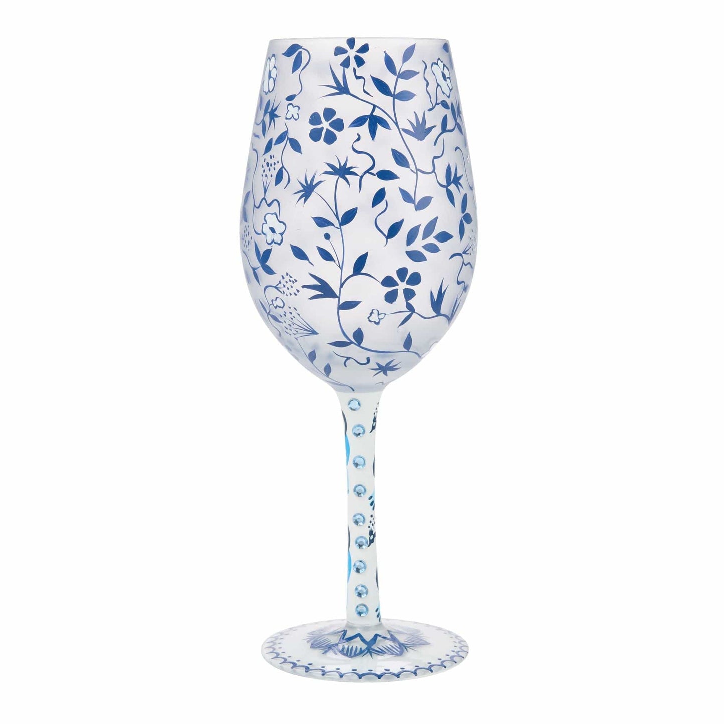 Lolita Blue Menagerie Wine Glass