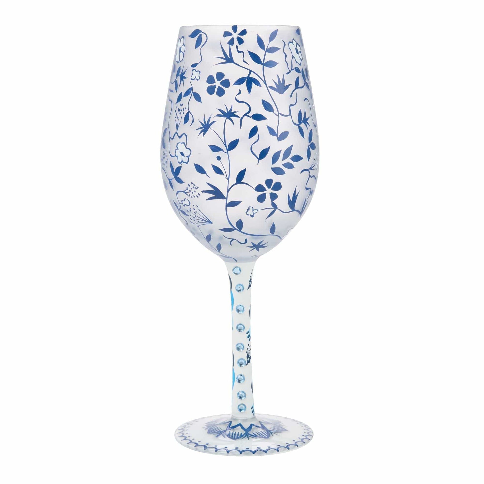 Lolita Blue Menagerie Wine Glass
