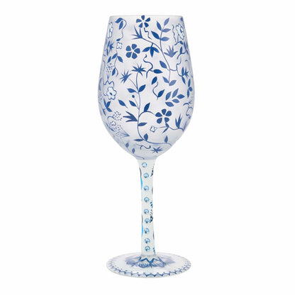 Lolita Blue Menagerie Wine Glass