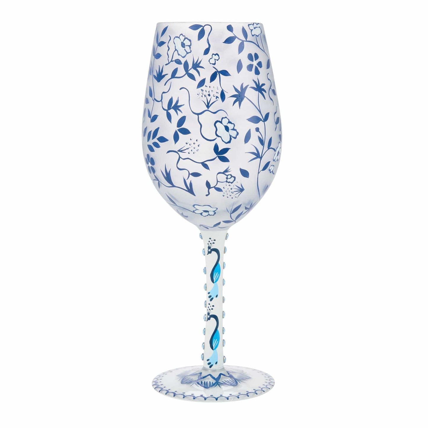 Lolita Blue Menagerie Wine Glass
