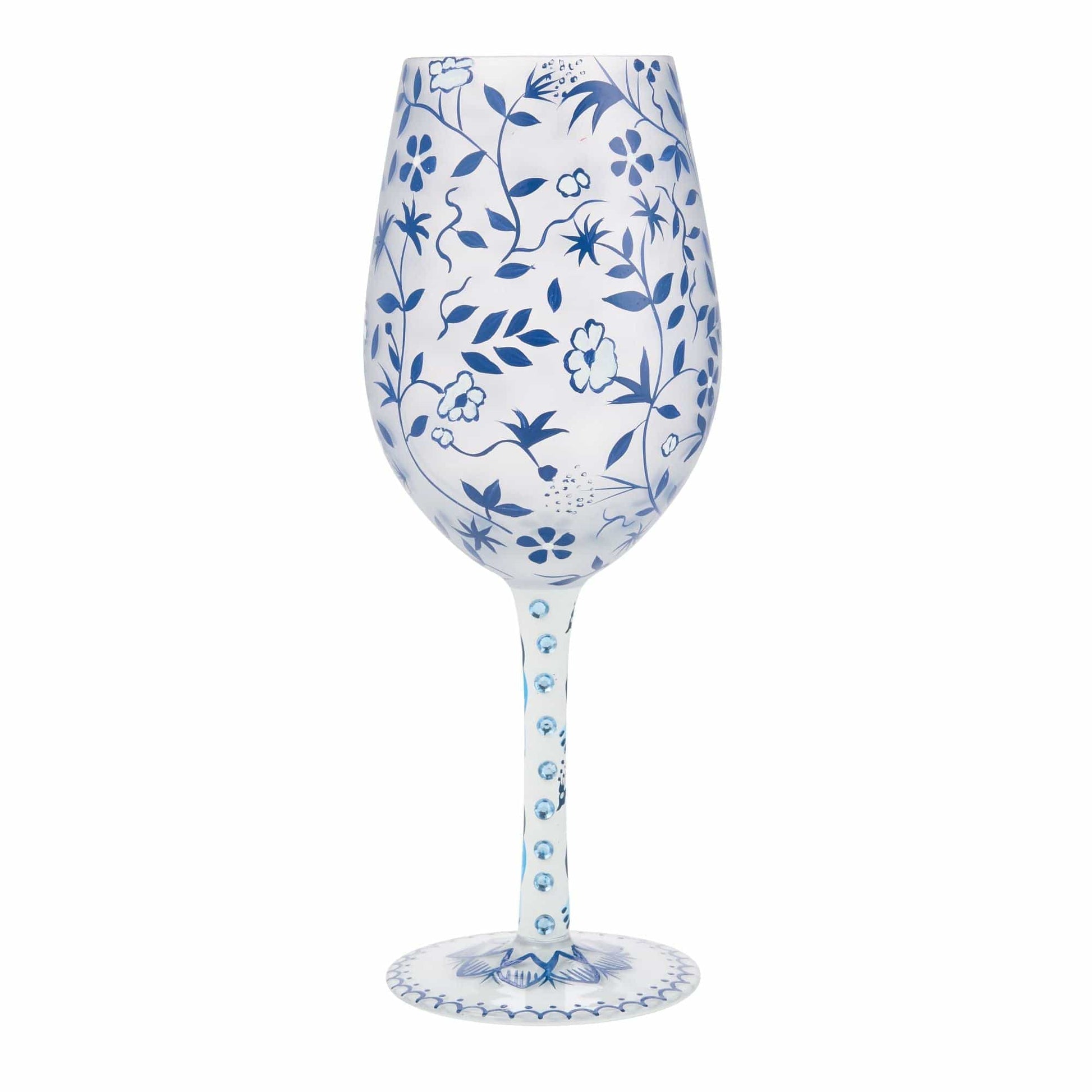 Lolita Blue Menagerie Wine Glass