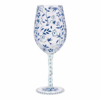 Lolita Blue Menagerie Wine Glass