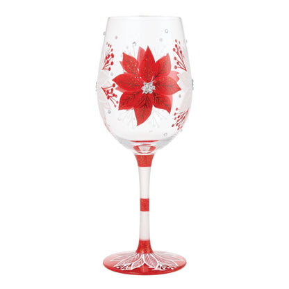 Lolita Holiday Blossoms Wine Glass