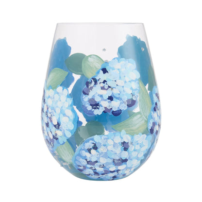 Lolita Hydrangea Stemless Wine Glass
