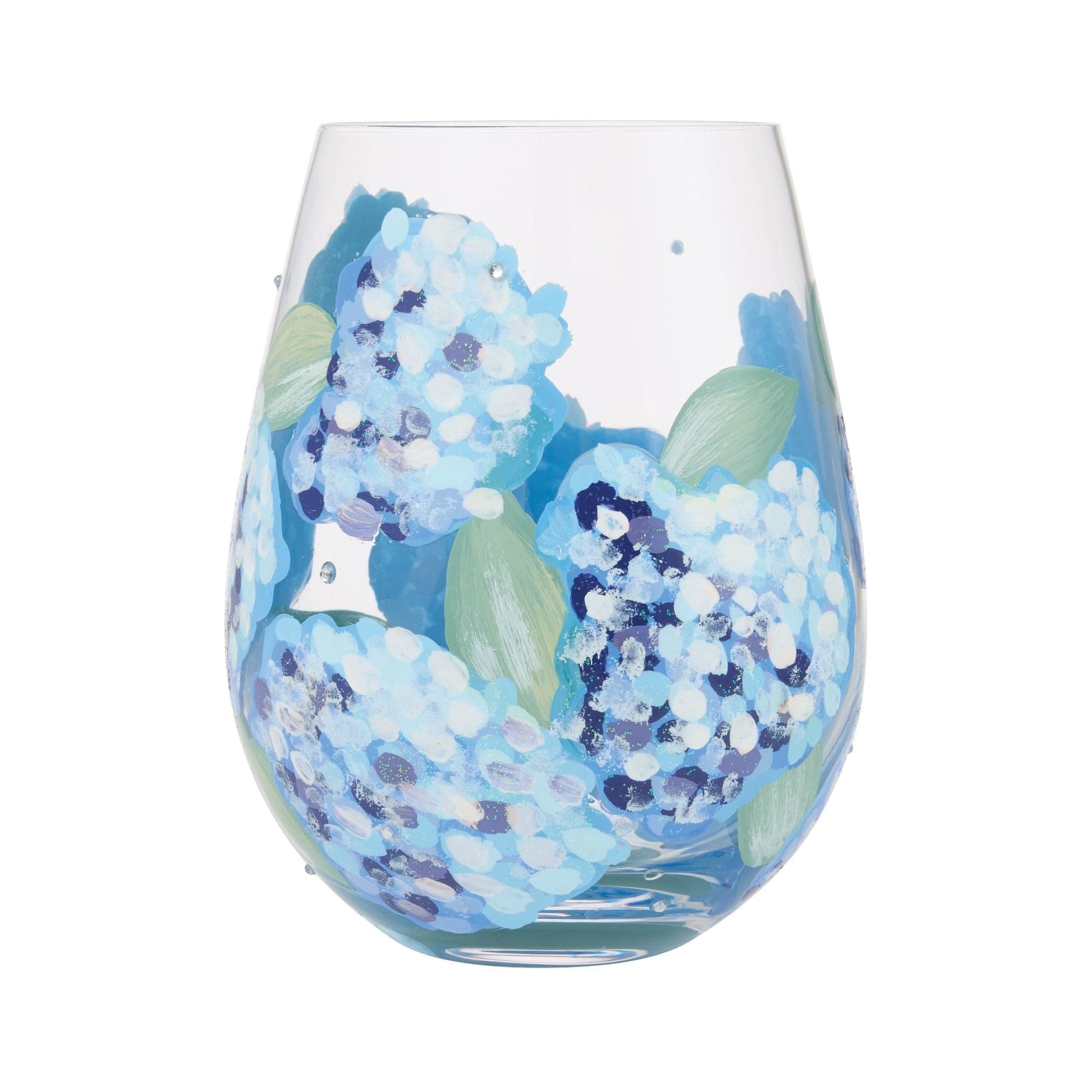 Lolita Hydrangea Stemless Wine Glass