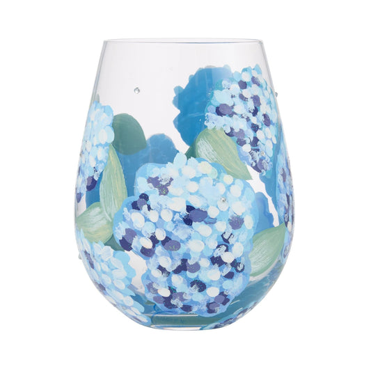Lolita Hydrangea Stemless Wine Glass
