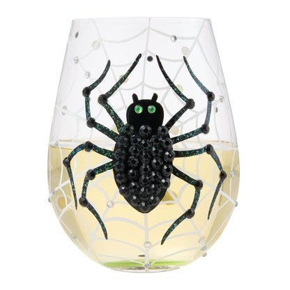Lolita In My Own Web Stemless Wine Glass