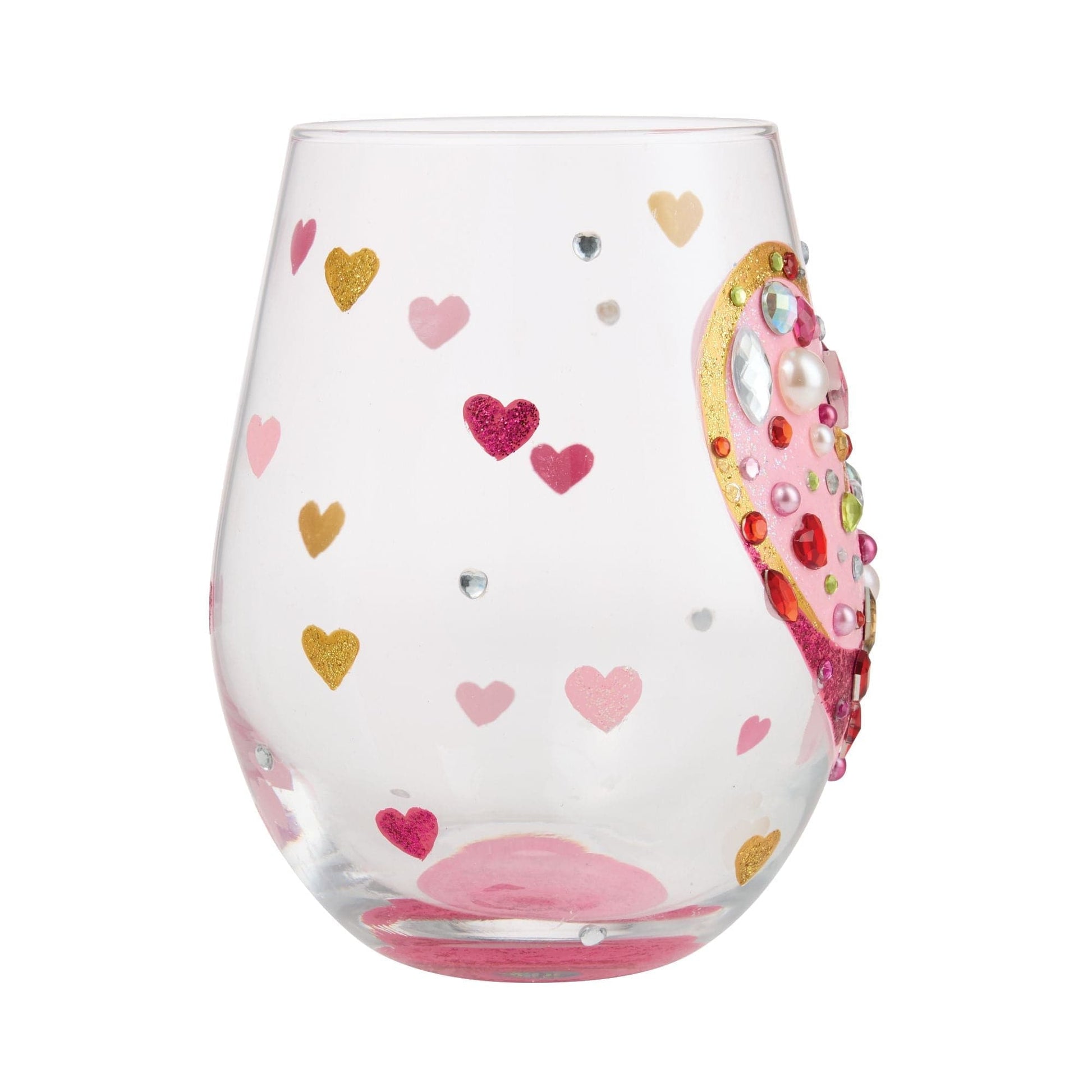 Lolita Jewels Of The Heart Stemless Wine Glass