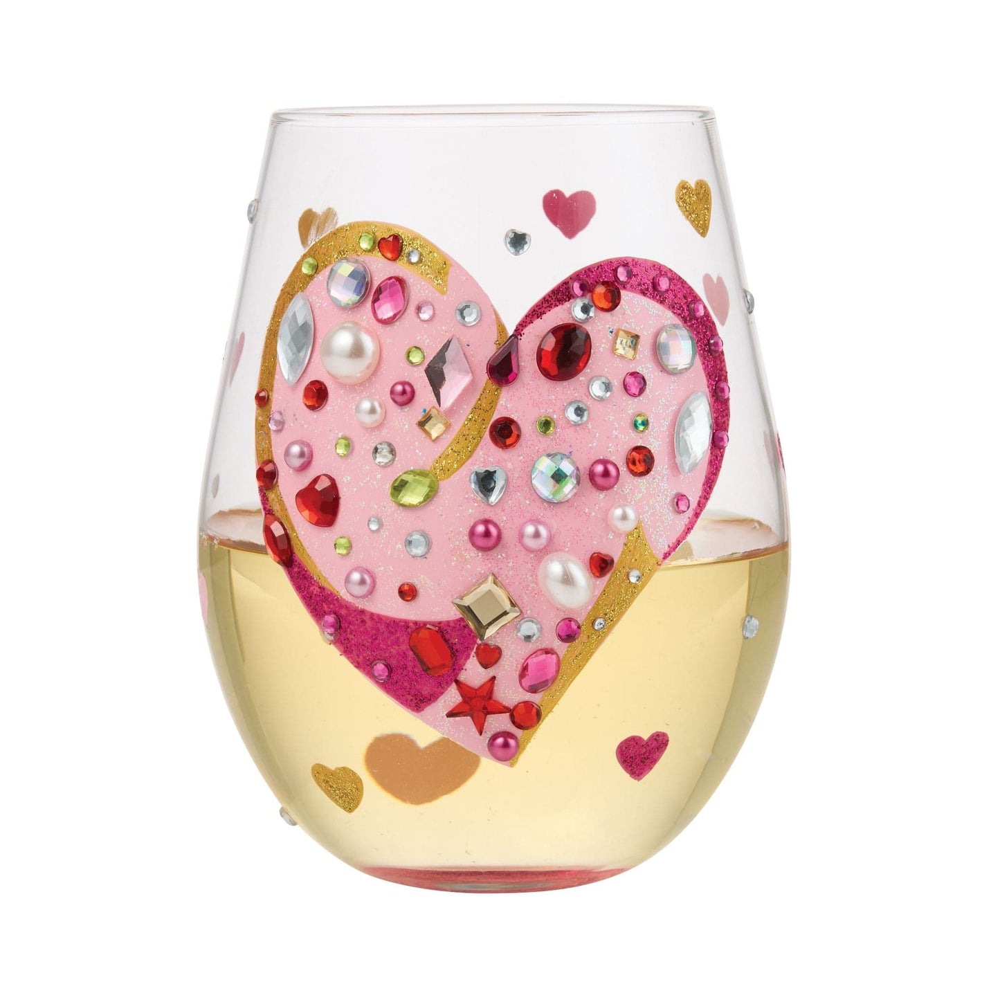 Lolita Jewels Of The Heart Stemless Wine Glass