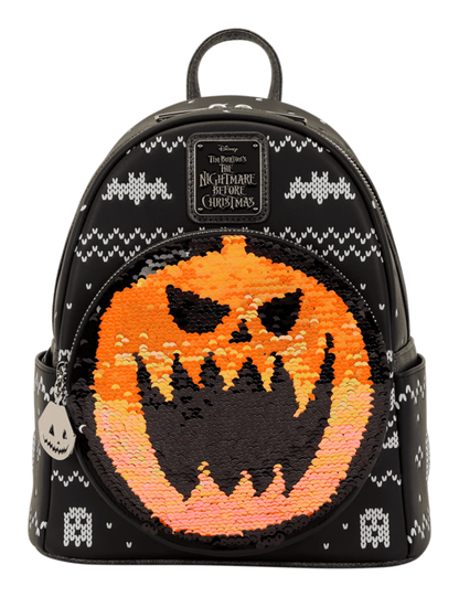 Loungefly Nightmare Before Christmas Reversible Sequins Jack Mini Backpack