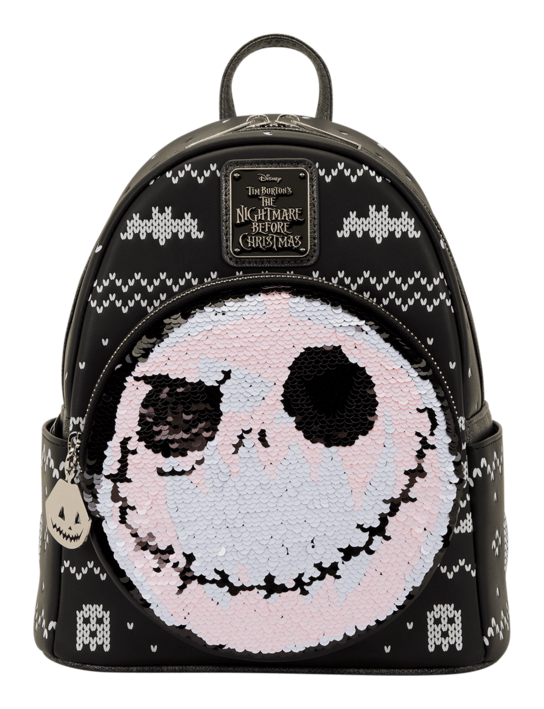 Loungefly Nightmare Before Christmas Reversible Sequins Jack Mini Backpack