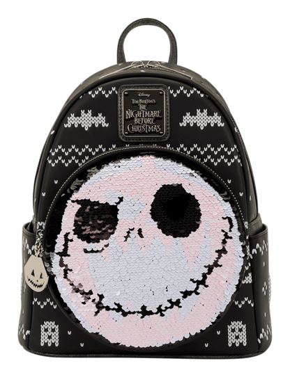 Loungefly Nightmare Before Christmas Reversible Sequins Jack Mini Backpack