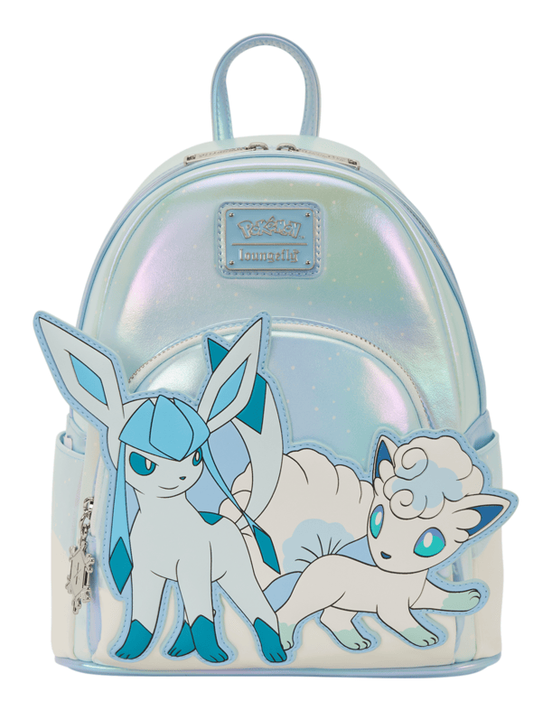 Loungefly Pokemon Glaceon and an Alolan Vulpix Ice Type Winter Mini Backpack