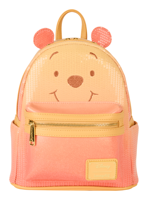 Loungefly Winnie Pooh Glitter Sequin Mini Backpack