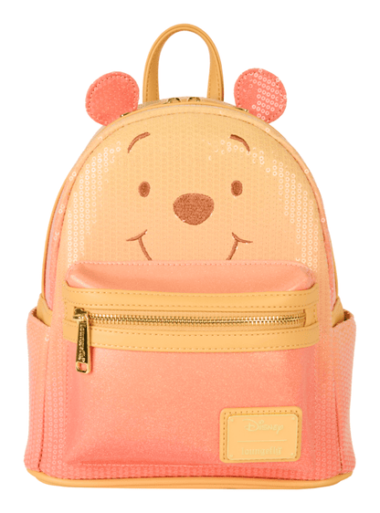 Loungefly Winnie Pooh Glitter Sequin Mini Backpack