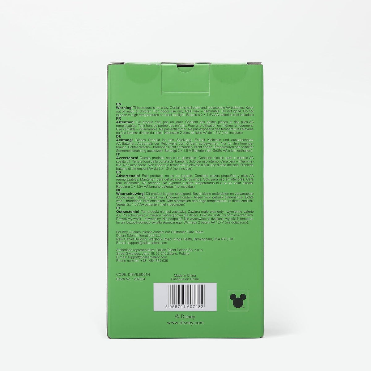 Maleficent Green LED Candle by Disney Home Fragrance